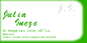 julia incze business card